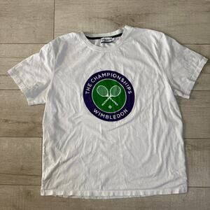 The Championships Wimbledon Official Logo Graphic T-Shirt White Men's XXL